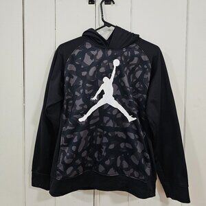 Jordan Black and Gray Therma Fit Hooded Sweatshirt size XL